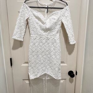 Elegant White Lace Dress Like a New